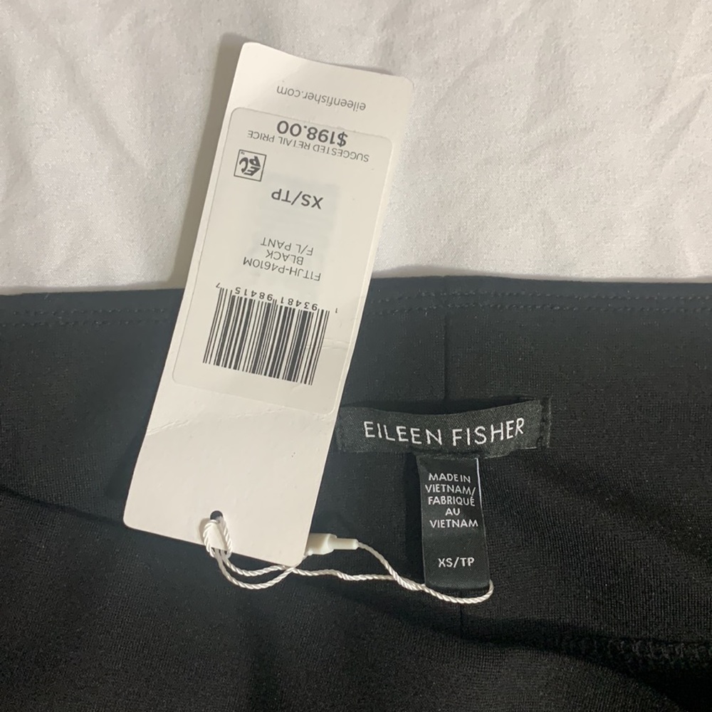 Eileen Fisher Black Wide-Leg Pants - Picture 3 of 6